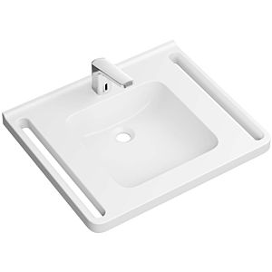 Hewi mineral washbasin set 950.19.050 65x55cm, white, with electronic washbasin fitting AQ1.12S21040