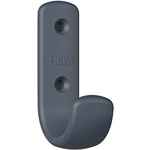 Hewi 477 coat hook 477.90B06192 72x22x47mm, with spacer 62mm, matt, anthracite grey