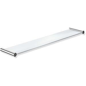 Hewi System 162 shelf 162.03.100540 glass plate, 450 x 122 mm, Halter metal, chrome-plated