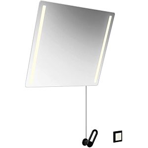 Hewi 801 miroir lumineux inclinable LED 801.01B40195 600x540x6mm, mat, gris roche