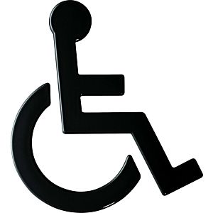 Hewi 801 symbol wheelchair 801.91.03090 deep black, self-adhesive