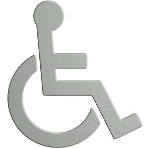 Hewi 801 symbol wheelchair 801.91B03095 135x150x3mm, self-adhesive, matt, rock grey