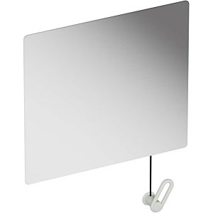 Hewi S 801 miroir inclinable 801.01B10097 600x540x6mm, avec renvoi de câble, mat, gris clair