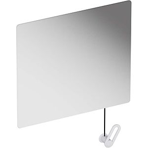 Hewi S 801 miroir inclinable 801.01B10098 600x540x6mm, avec renvoi de câble, mat, blanc signal