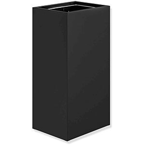 Hewi System 900 paper waste bin 900.05.00160DC Stainless Steel powder-coated black deep matt, 25 l, without lid