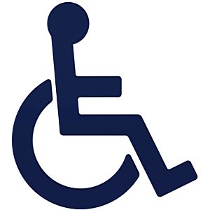 Hewi 801 symbole fauteuil roulant 801.91.03050 bleu acier, autocollant
