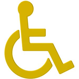 Hewi 801 symbol wheelchair 801.91.03018 senfgelb , self-adhesive