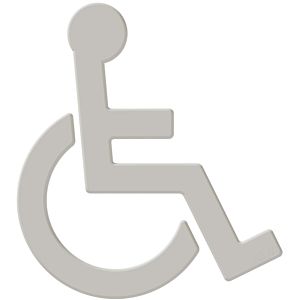 Hewi 801 symbole du fauteuil roulant 801.91.03097 gris clair, autocollant