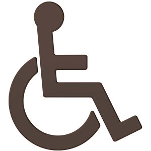 Hewi 801 symbole fauteuil roulant 801.91.03084 terre d&#39;ombre, autocollant