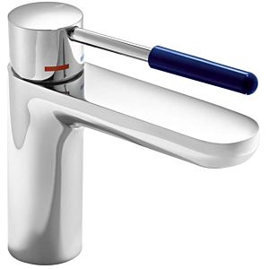 Hewi AQ AQ1.12M1024050 chrome-plated, handle steel blue, round, projection 159 mm