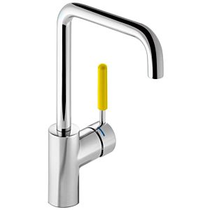 Hewi AQ senfgelb handle, round tube, projection 187mm, chrome-plated