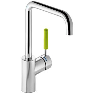 Hewi AQ AQ1.12M1064074 handle apple green, round tube, projection 187mm, chrome-plated