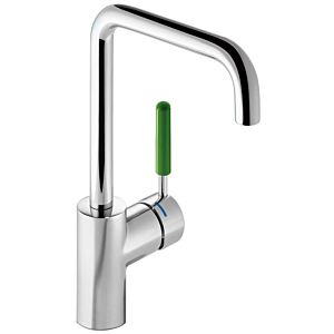 Hewi AQ May green handle, round tube, projection 187mm, chrome-plated