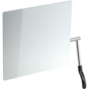 Hewi tilting mirror 802.01.100L90 725x741x73mm, lever left, deep black
