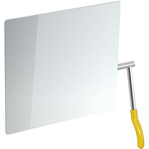 Hewi tilting mirror 802.01.100R18 725x741x73mm, lever on the right, senfgelb