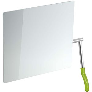 miroir inclinable Hewi 802.01.100L74 725x741x73mm, levier à gauche, vert pomme