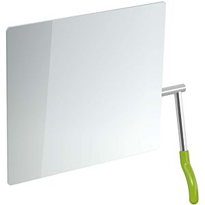Hewi tilting mirror 802.01.100R74 725x741x73mm, lever on the right, apple green