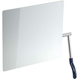 miroir inclinable Hewi 802.01.100R50 725x741x73mm, levier à droite, bleu acier