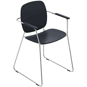 Hewi 950 bathroom chair 950.51.3114092 anthracite grey, with backrest/armrest and towel rail