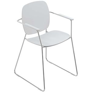 Hewi 950 bathroom chair 950.51.3114098 signal white, with backrest/armrest and towel rail