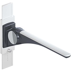 Hewi 802 LifeSystem support rail 802.50.40860TB 750, anthracite high gloss/matt white, with height adjustment