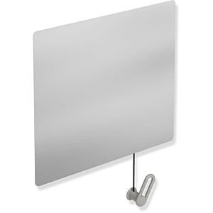 Hewi tilting mirror 801.01.10095 600x540x6mm, with Halter / handle, rock gray