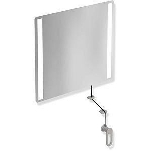 Hewi 801 miroir lumineux inclinable LED 801.01.40095 600x540x6mm, gris roche
