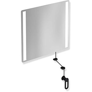 Hewi 801 tilting light mirror LED 801.01B40090 600x540x6mm, matt, deep black