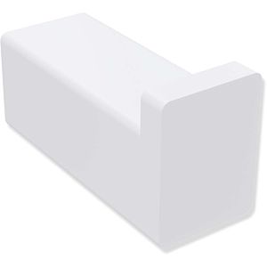 Hewi System 900 Q single hook 900Q90.00060DX powder-coated white deep matt, made of stainless steel, 15x20x38mm