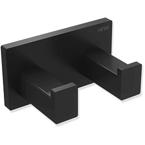 Hewi System 900 Q double hook 900Q90.00260DC powder-coated black deep matt, made of stainless steel, 75x40x44mm
