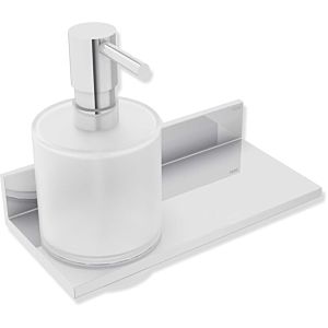 Hewi System 900 Q shelf 900Q03.00240 chrome, with soap/disinfectant dispenser