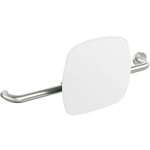 Hewi 805 backrest 805.51.926R98 Stainless Steel , handle on the right, rosette on the left, signal white