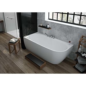Hoesch iSENSI Eck-Badewanne 3825.010 190x90cm, linke Ausführung, weiß, 259 l, Überlaufschlitz