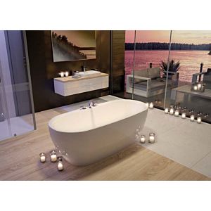 Hoesch iSENSI Oval bath 3821.010 180x80cm, white, 201 l, with overflow slot