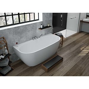 Hoesch iSENSI pre-wall bath 3818.010 170x75cm, white, 144 l, overflow filling, chrome
