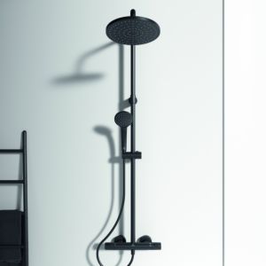 Ideal Standard Ceratherm T25 thermostic shower system  A7546XG Silk Black, exposed
