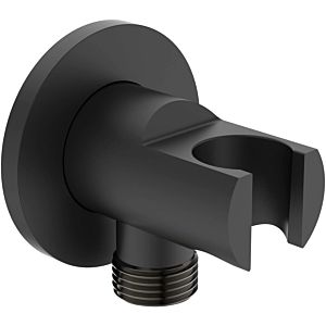 Ideal Standard Idealrain Atelier wall elbow BC807XG silk black, with shower holder