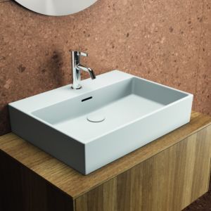 Ideal Standard Extra washbasin T3889MA with tap hole, with overflow, sanded, 600 x 450 x 150 mm, white Ideal Plus