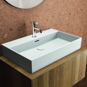 Ideal Standard Extra washbasin T3894MA with tap hole, with overflow, sanded, 700 x 450 x 150 mm, white Ideal Plus