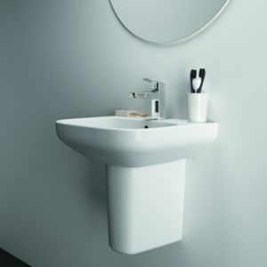 Ideal Standard i.life A lavabo T4513MA avec trou pour robinetterie, avec trop-plein, 50 x 44 x 18 cm, blanc Plus