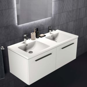 Ideal Standard i.life B furniture double vanity unit T5277DU 120x50.5x44cm, 2 drawers, matt white
