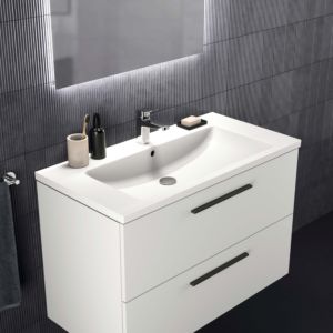 Ideal Standard i.life B furniture double vanity unit T5276DU 2 drawers, 100 x 50.5 x 63 cm, matt white