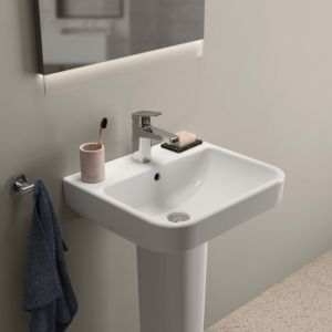 Ideal Standard i.life B lavabo T533701 sans trou pour robinetterie, avec trop-plein, 50 x 44 x 18 cm, blanc