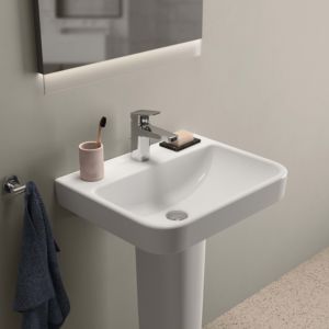 Ideal Standard i.life B lavabo T534001 sans trou pour robinetterie, sans trop-plein, 55 x 44 x 18 cm, blanc