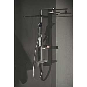 Ideal Standard Alu+ Shower System BD584SI with Shower Mixer, 2 Shelves, Silver