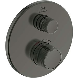 Ideal Standard CeraTherm Navigo concealed shower thermostat A7295A5 round, final assembly set, magnetic grey
