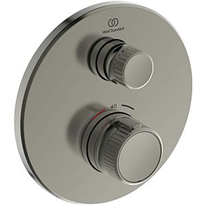 Ideal Standard CeraTherm Navigo shower thermostat concealed A7295GN round, final assembly set, silver storm
