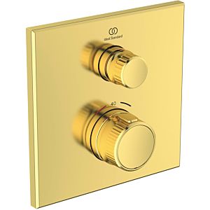 Ideal Standard CeraTherm Navigo shower thermostat concealed A7301A2 square, final assembly set, brushed gold