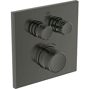 Ideal Standard CeraTherm Navigo thermostatique de douche à encastrer A7302A5 carré, 2 sorties, kit de montage final, gris magnétique