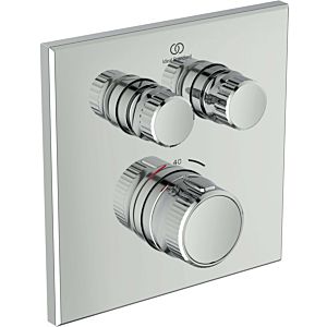 Ideal Standard CeraTherm Navigo shower thermostat concealed A7302AA square, 2 outlets, final assembly set, chrome-plated